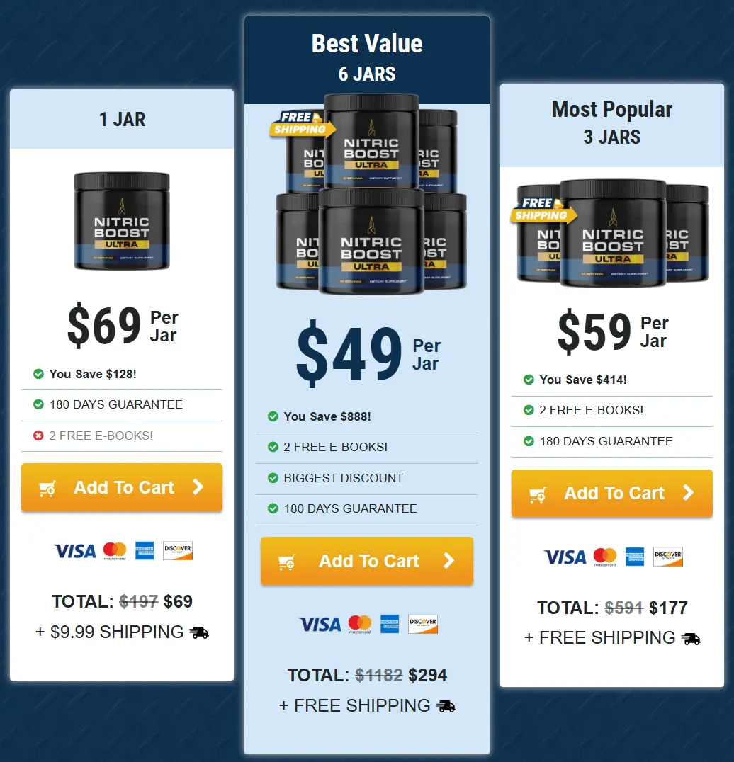 Nitric Boost Ultra supplement pricing and discount offer